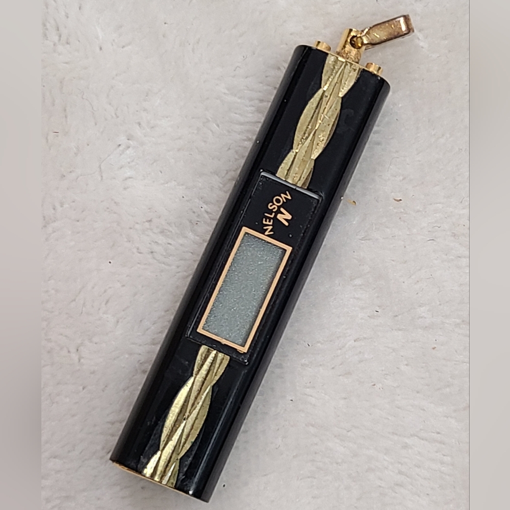 Vintage Black & Gold Nelson Pendant Watch